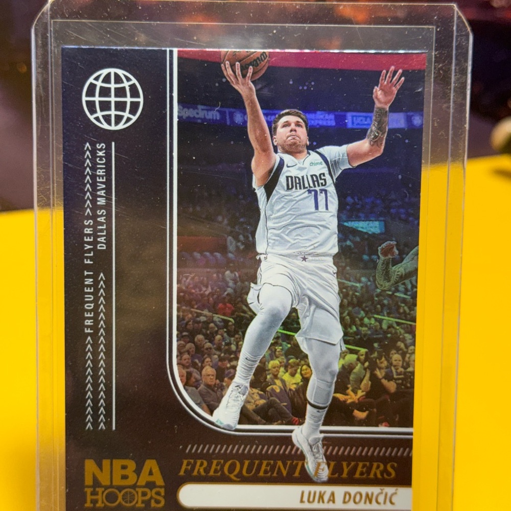 NBA cards Luka Doncic basketball sports Dallas Mavericks Hoops Frequent Flyers